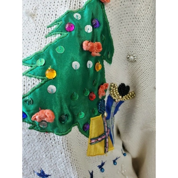 VTG Victoria Women Ramie & Cotton Scoop Neck Long Sleeve Soft Sweaters - Picture 3 of 10